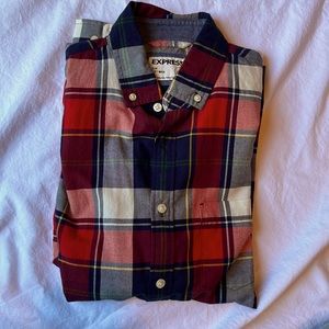 Express Men’s Small Slim long sleeve plaid